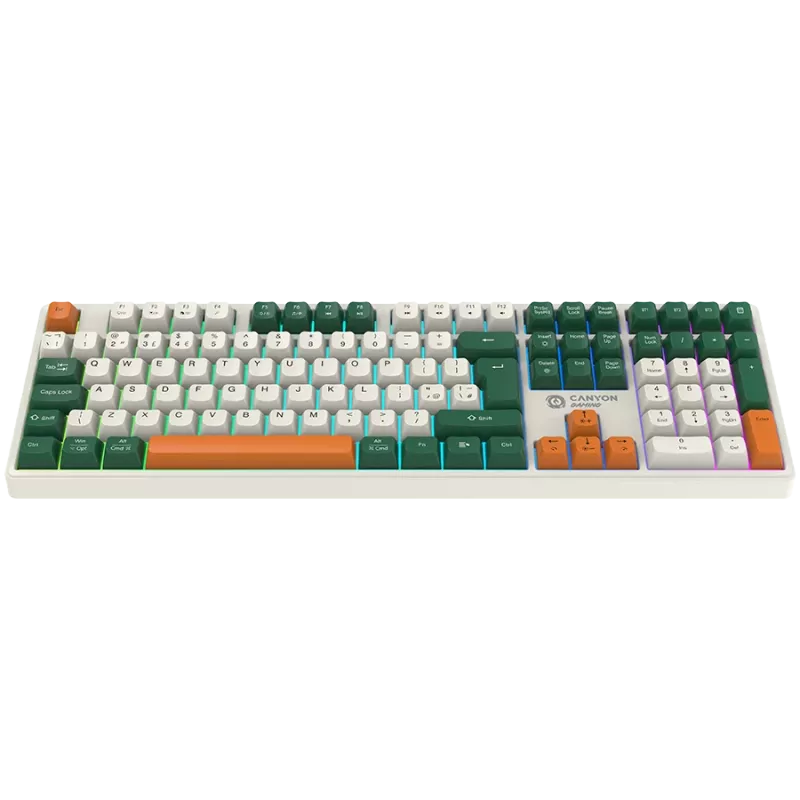 Mechanical wireless keyboard CANYON Shadder GKW-11 RGB White