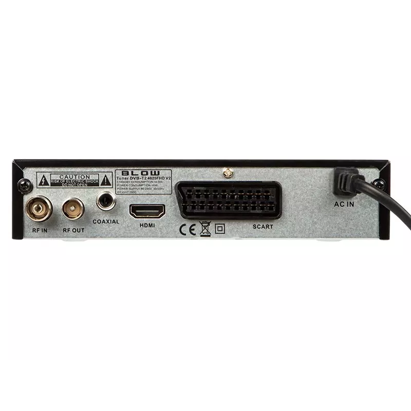Digital TV tuner BLOW 4625FHD DVB-T2 H.265 terrestrial receiver, HDMI, USB, SCART, Ethernet, S/PDIF