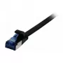 Synergy 21 Patch Cable RJ45, CAT6A 500Mhz, 0.15m, black, U/FTP, Flat, TPE(Superflex), AWG32, Synergy 21 - Cable Type U-FTP - Wire Pairs Foil-Shielded