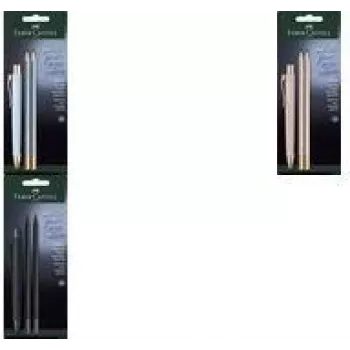 Pen and pencil set Faber-Castell 241122 — ballpoint pen and graphite pencil, light blue, blister pack