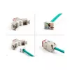 DeLOCK keystone module 88115 Flat Red RJ-45 10 pcs