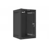 Lanberg WF10-2309-10B 9U 10-Inch Wall-Mount Rack Cabinet, 469x280x310 mm, Black, IP20, Glass Door, 20 kg Load