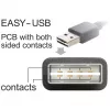 DeLOCK Easy - USB Cable - USB (M) left/right Angled, umkehrbar to USB Type B (M) - USB2.0 - 50cm - Black (85167)