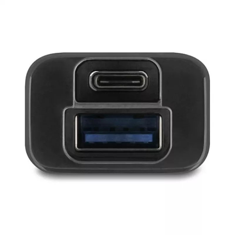 DELOCK USB 3.2 Gen 1 (3.1 Gen 1) 4-port Hub with Type-A + Type-C Host (5000 Mbit/s) Black/Transparent