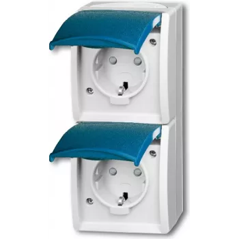 Busch Jaeger 2084-0-0719 Socket Outlet CEE 7/3 Blue - White (2084-0-0719)