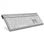 Keyboard Logickeyboard SKB-AJPU-FR Universal USB AZERTY French Aluminium White