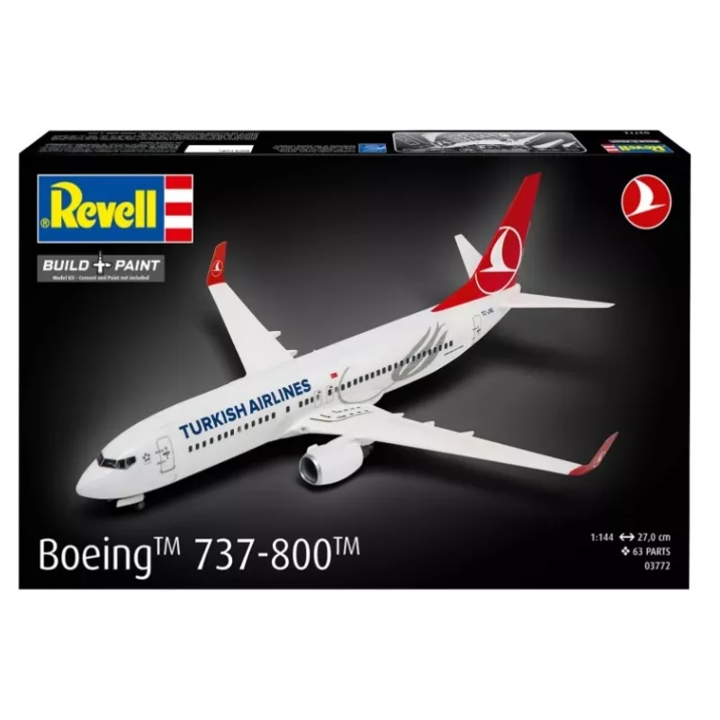 Plastic Model Aircraft REVELL Boeing 737-800 Turkish Air 1:144 scale