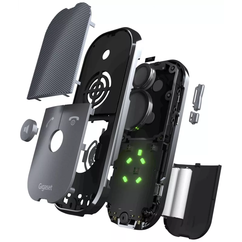 IP Phone Gigaset ION Grey — cordless handset, 1 line, NiMH AAA battery, talk 14 h, standby 280 h