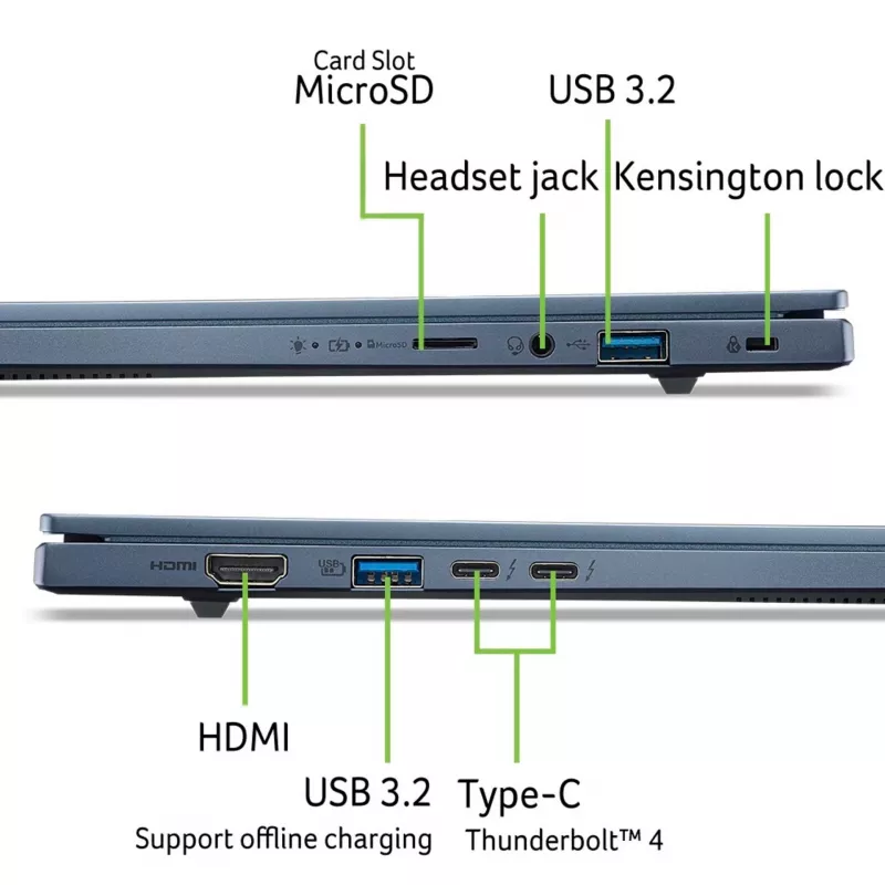 Laptop Acer Swift Go 14 AI NX.JNBEG.001 — Intel Core Ultra 7 256V, 14 inch WUXGA, 16 GB LPDDR5, 512 GB SSD, Intel Arc 140V, Windows 11
