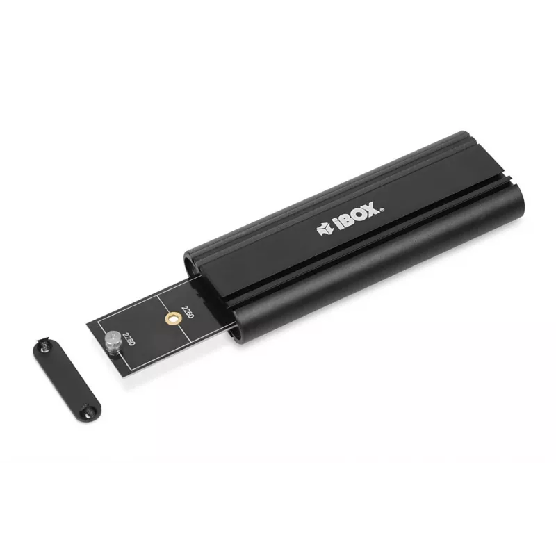 SSD enclosure IBOX HD-07 for 1x M.2 drive, USB 3.2 Gen 2 (10 Gbit/s), USB-C, black