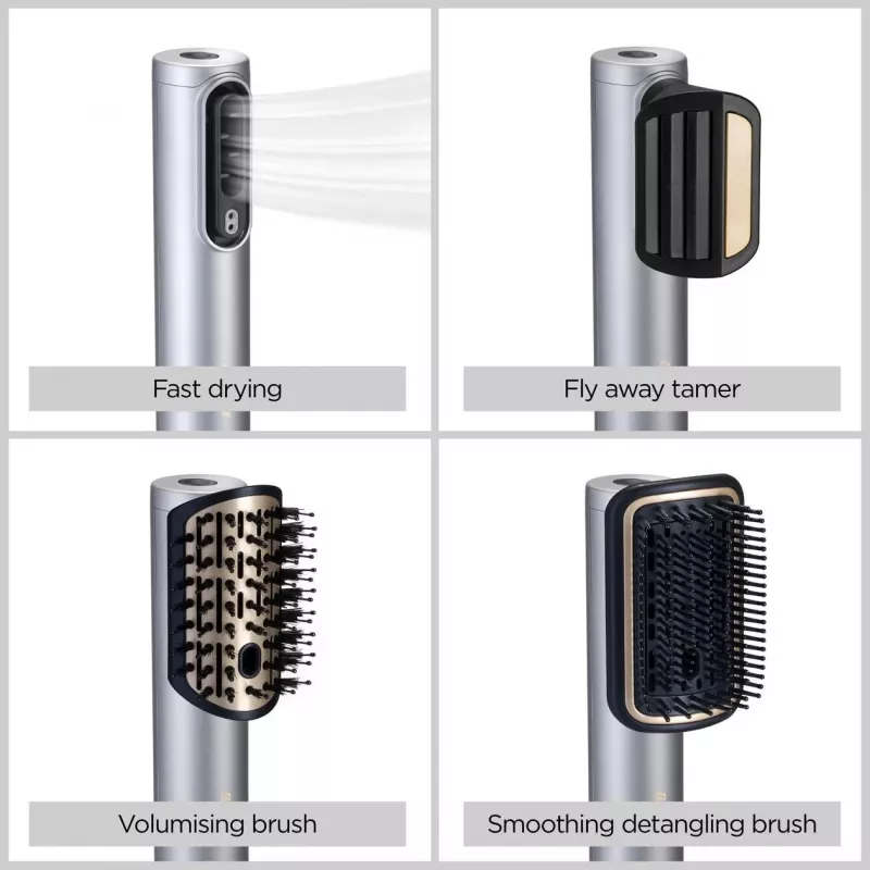 Hair styling kit BABYLISS AS6555E — Airflow technology, 4 heating levels, 2.5 m cord, Silver/Gold