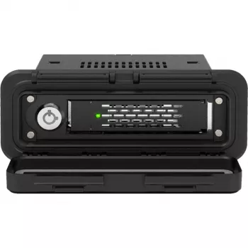 ICY DOCK - ToughArmor - EX MB601V4KW-B - 1-Bay 2.5 U.2/U.3 NVMe SSD Wechselrahmen-Gehäuse in robuster Ausführung mit wasserabweisender Frontblende