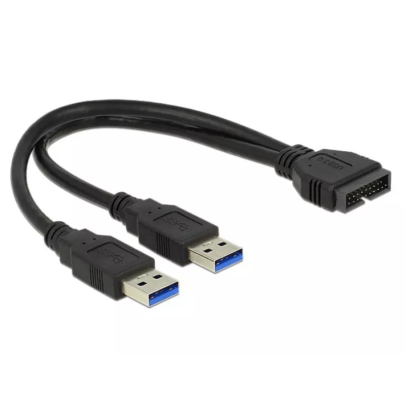 USB Cable DeLOCK 0.25m USB3.0/2xUSB3.0 83910