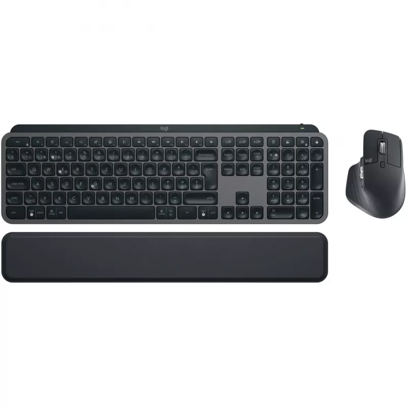 Logitech MX Keys S Combo keyboard Mouse included Office RF Wireless + Bluetooth QWERTZ Swiss Graphite