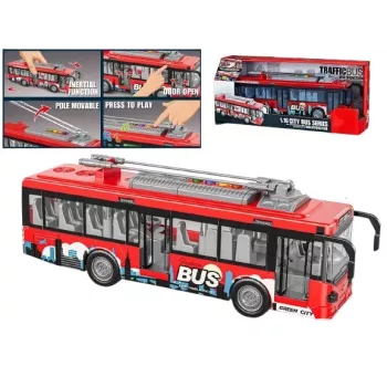 Toy bus with lights, sound and opening door Madej model 012865