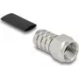 F crimp connector for RG-59 coaxial cable DELOCK 91778 with heat-shrink sleeve