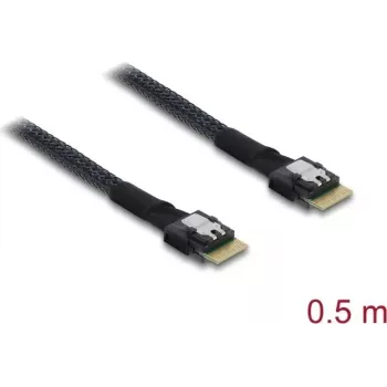 DELOCK PCIe 4.0 Slim SAS SFF-8654 4i cable 0.5 m