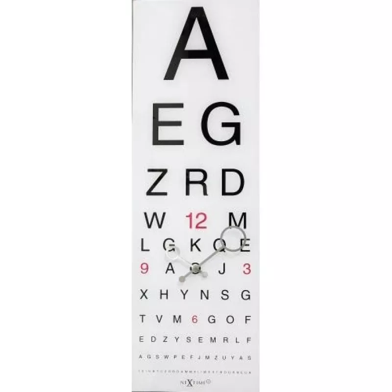 NeXtime klok 3067 Eyesight, 75x25.4 cm, Wall, White/ Black
