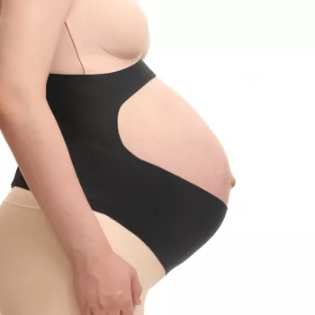Momcozy pregnancy belly band, black, XL