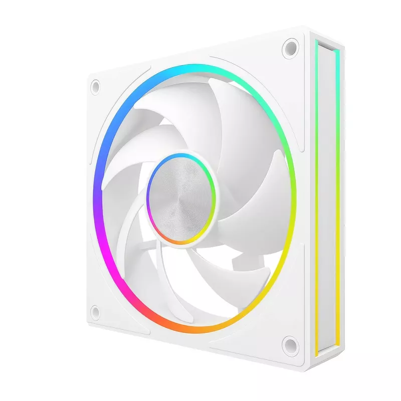 Case fan MODECOM VOLCANO LOOP 120 ARGB White — 120 mm, ARGB lighting, PWM support, 400–1400 RPM