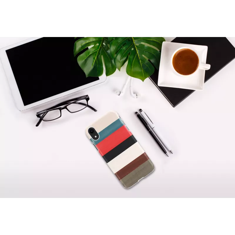 Smartphone case man and wood for iPhone XR — coral white protective cover