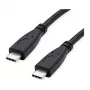 ROLINE RM USB 3.2 Gen 2 Cable, C-C, ST/ST, 4K UHD-1, 10Gbit/s, Emark, 100W, black, 0,5 m