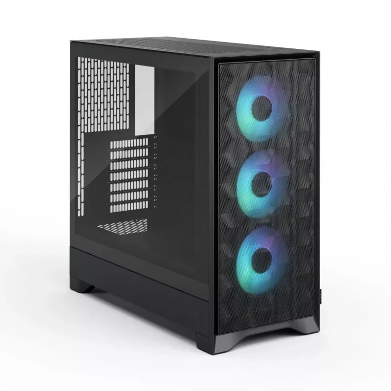 PC Case Fractal Design Pop 2 Air Black TG RGB Midi Tower — ATX/Micro‑ATX/Mini‑ITX, 3x120mm front, 1x120mm rear, 2.5 inch+3.5 inch bays