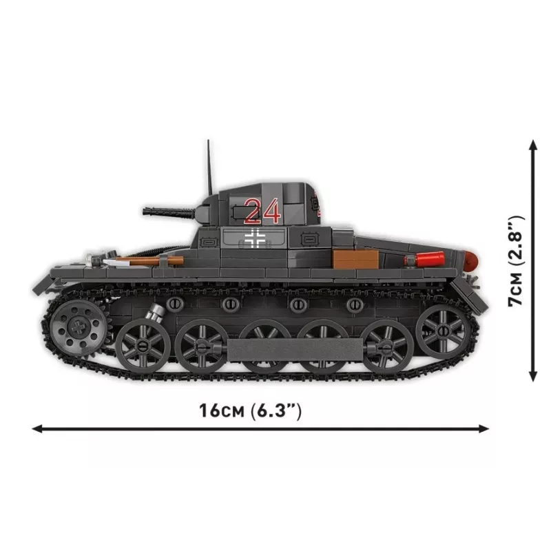 Building Set Cobi Panzer I Ausf. B – 654 pieces, detailed model tank kit