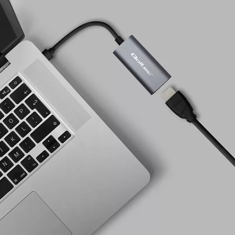 Adapter USB-C to HDMI 4K 60Hz 32AWG QOLTEC