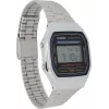 Digital watch CASIO A168WA unisex silver — water resistant, LED display