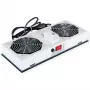 ROLINE fan unit 26.21.0019 — 2 fans for 19 inch wall-mount case, grey