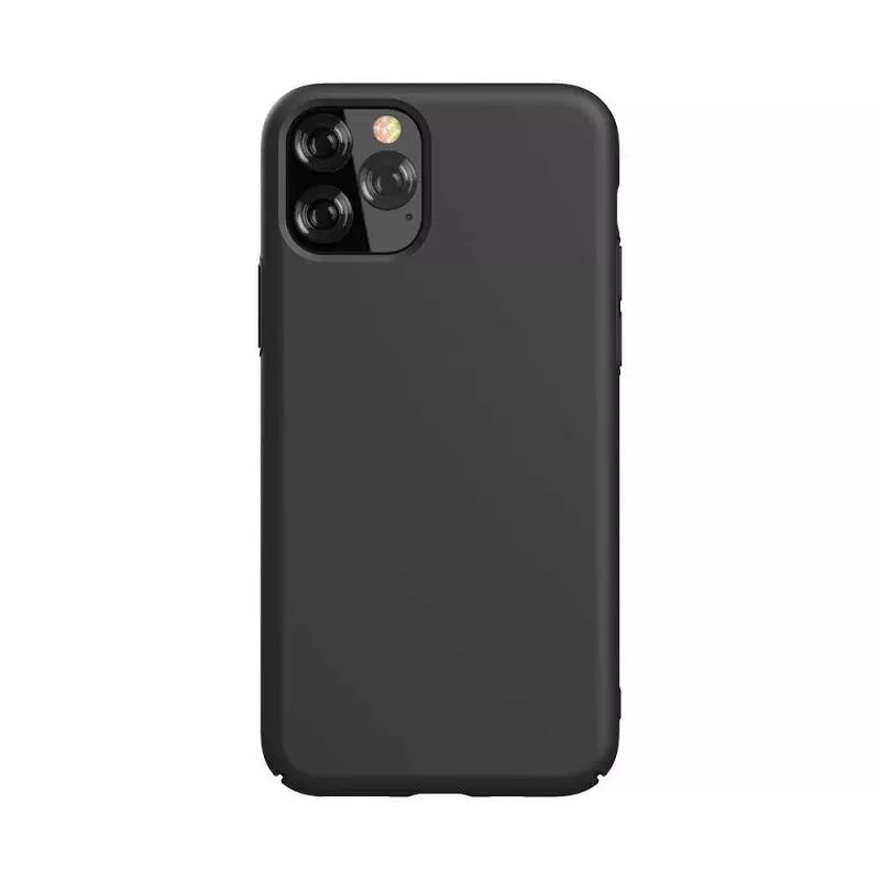 Silicone Case Devia Nature Series for iPhone 12 Pro Max — black, soft-touch protective cover