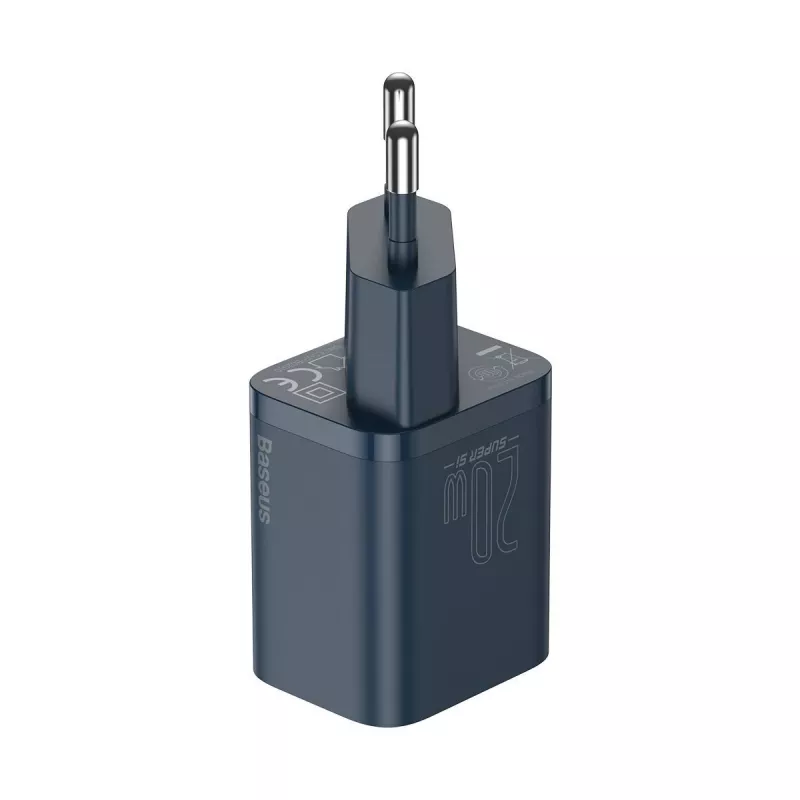 Baseus Super Si Power charger with USB-C to Lightning cable 20W Blue
