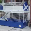 Cage Ferplast Barn 100 for rabbits and guinea pigs, metal/plastic, 960×570×730 mm, taupe/white