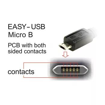 USB Cable DeLOCK 83844 USB 2.0 1m USB A Micro-USB B Black