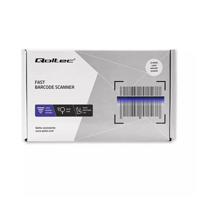 Wireless barcode reader QOLTEC 50878 1D/2D with docking station