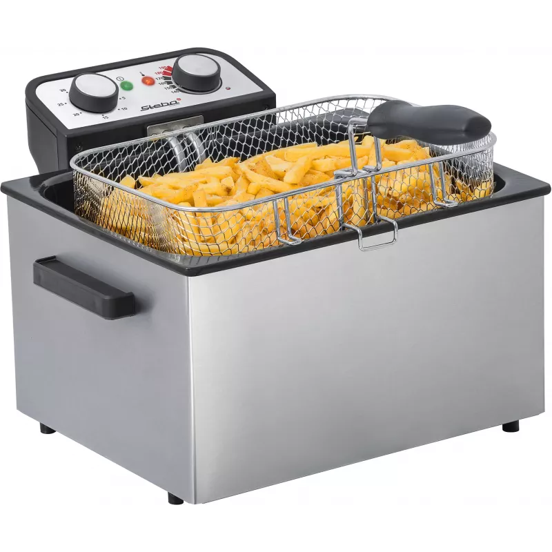 Deep Fryer Steba DF 300 Double 5 L 3000 W Black Stainless Steel