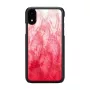 Phone case iKins for iPhone XR — pink lake and black two-tone protective cover