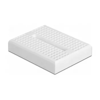 Breadboard DELOCK 18316 — solderless prototyping board, plastic, 36×46×10 mm, white