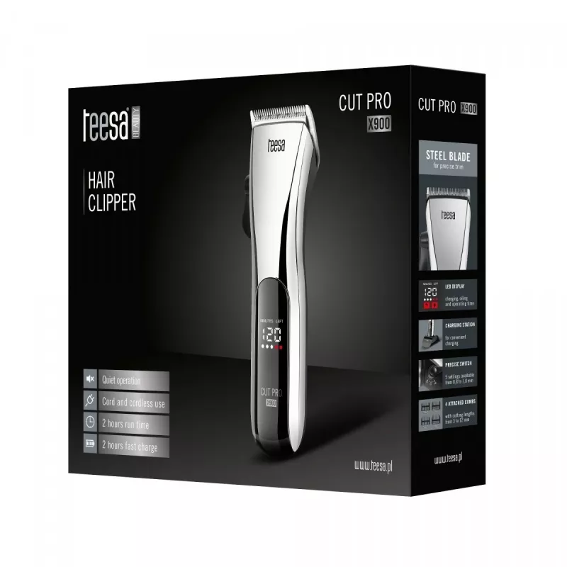 Hair Clipper Teesa CUT PRO X900 Black Silver