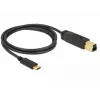 USB Cable DeLOCK 83675 USB 3.2 Gen 2 1m USB C USB B Black
