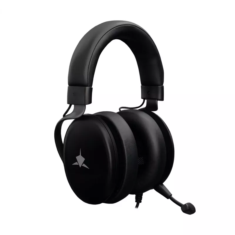 Gaming headset White Shark GH-2540 Elephant Black with RGB lighting and detachable microphone