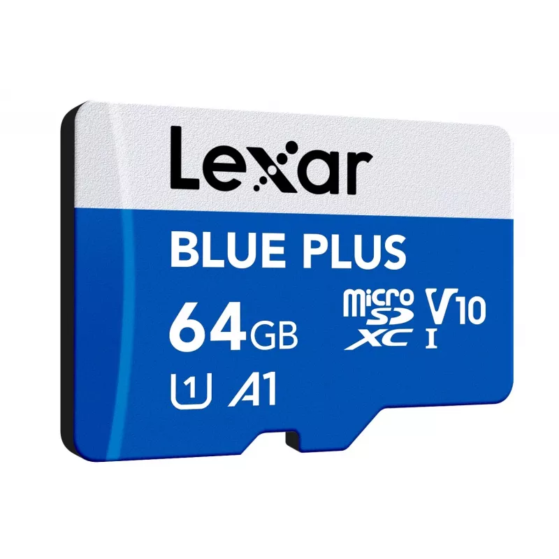 MicroSDXC memory card Lexar BLUE PLUS 64 GB UHS‑I 100 MB/s U1 V10 (blue)