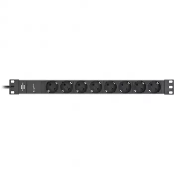 Brennenstuhl 1390007308 - 2 m - 8 AC-Outputs - Indoor - IP20 - Aluminium - Plastic - Black - Silver