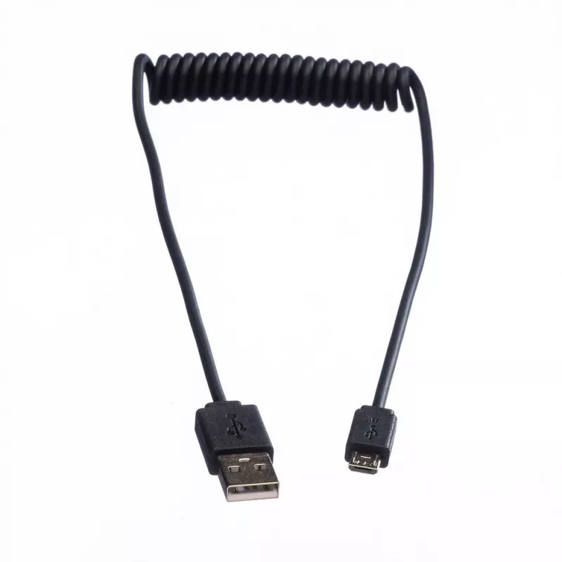 ROLINE USB 2.0 Coiled Cable - A - Micro B - ST/ST 1,0 m - Shielded - USB 2.0 Type Micro B - 1 mm - coiled (11.02.8317)