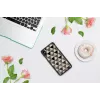 Smartphone case iKins for iPhone XS Max — black pyramid design, protective hard shell