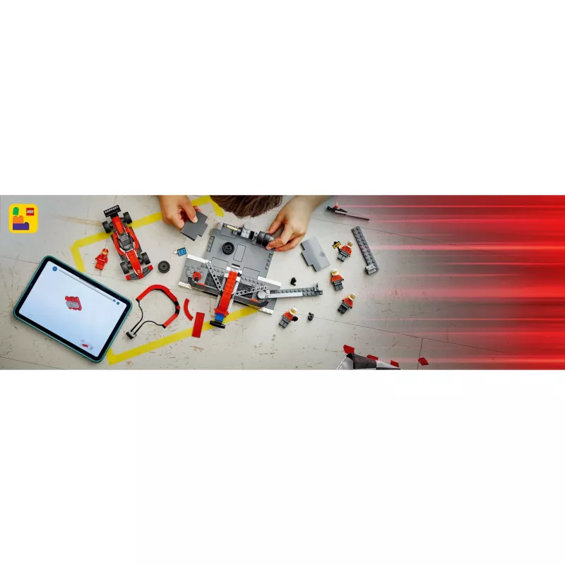 LEGO City F1 Pit Stop set 60443 — Ferrari F1 car, 322 pieces, 5 minifigures, age 6+