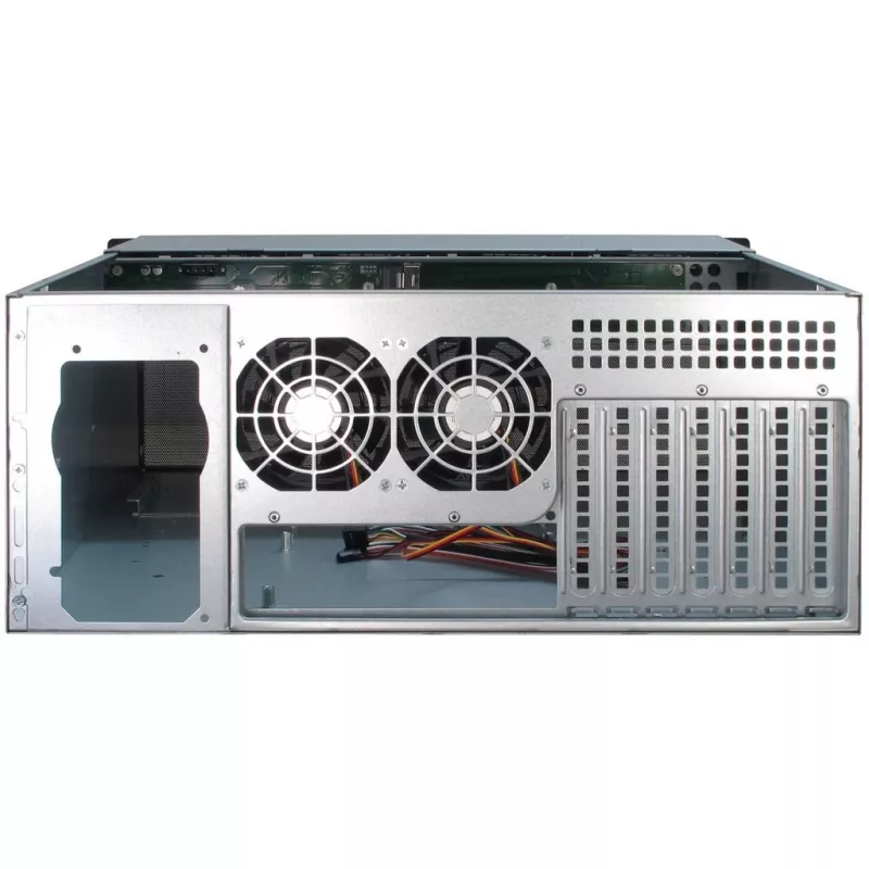 Server Case Inter-Tech 4U-4408 Rack Black, Silver