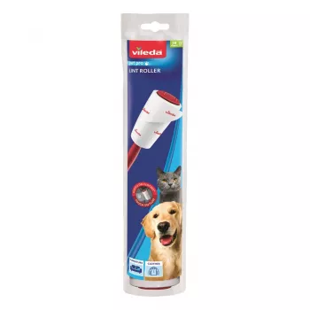 Clothing care tool VILEDA 173390 — self-adhesive pet hair roller, width 52 mm, height 250 mm, ergonomic grip