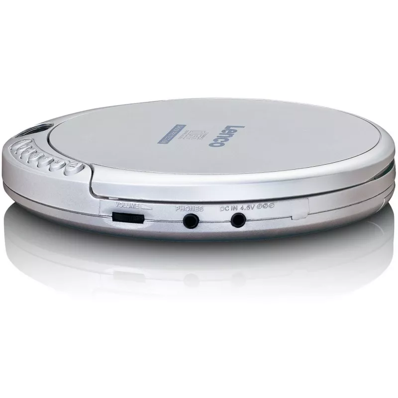 Lenco CD-201SI Portable CD player with audiobook and charging function, silver